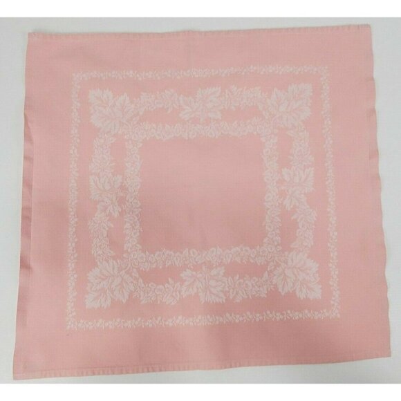 Damask Pink Napkin 18" Square Cotton VG by Rivolta Carmignan Italy - Picture 2 of 6